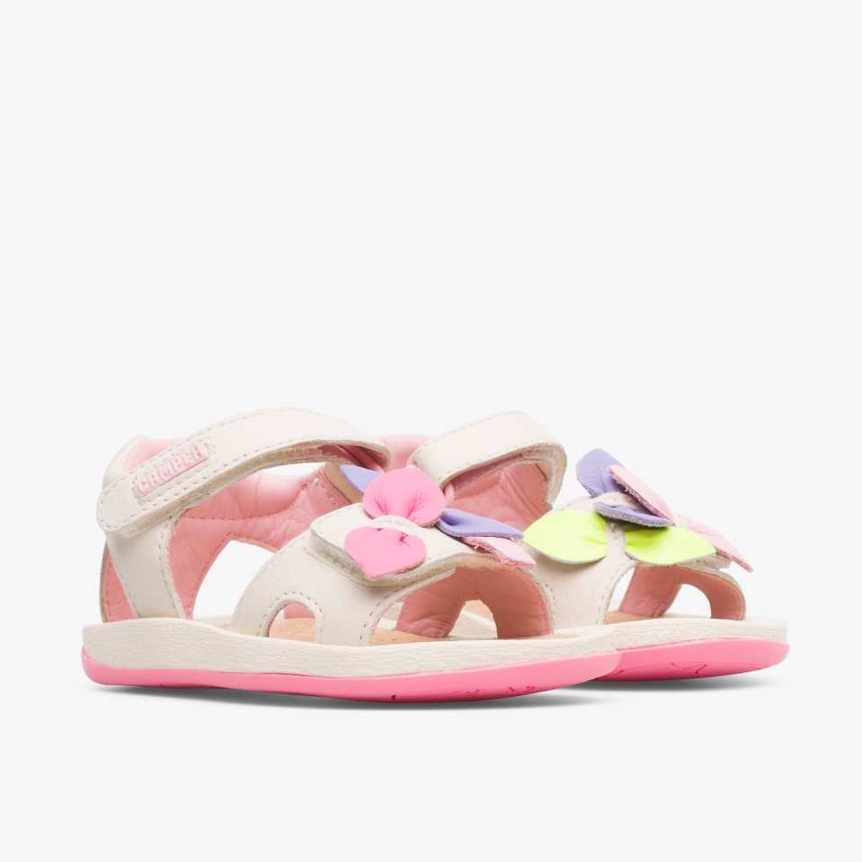 Sandalias Camper Twins Niña - Creme/Multicolor | Camper Online + 8562OYBHE